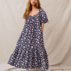 Ophelia & Indigo The Fifi Dress Navy Dahlia